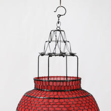 Load image into Gallery viewer, Oriental Large Red Fabric Lantern