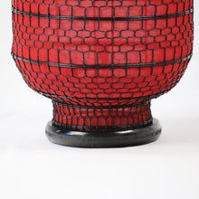 Load image into Gallery viewer, Oriental Large Red Fabric Lantern