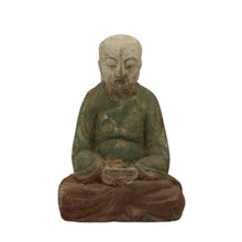 Load image into Gallery viewer, Wood Monk Statue