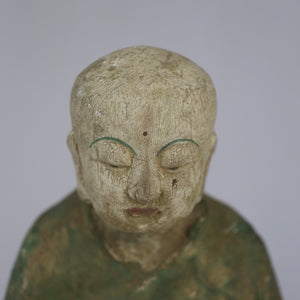 Wood Monk Statue