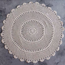 Load image into Gallery viewer, Handmade Round Tablecloth, Crochet

