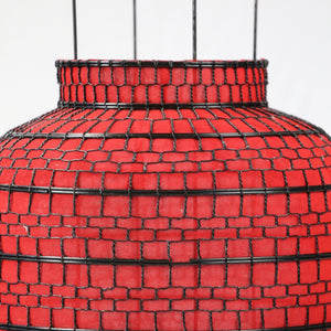 Oriental Large Red Fabric Lantern