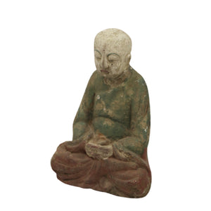 Wood Monk Statue