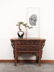 Console Table in Red Lacquer
