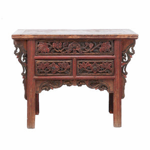Console Table in Red Lacquer